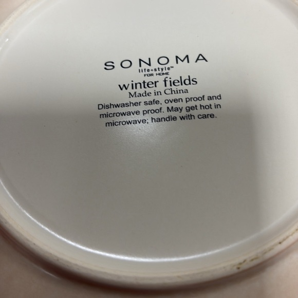 - SONOMA - Life Style - "winter fields" - SALAD PLATES  - 8" - Picture 3 of 3